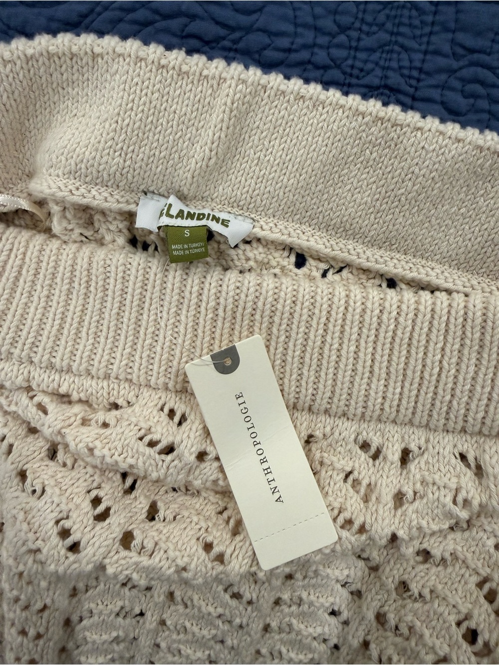 Anthropologie Cream Crochet Maxi Skirt - Picture 3 of 4